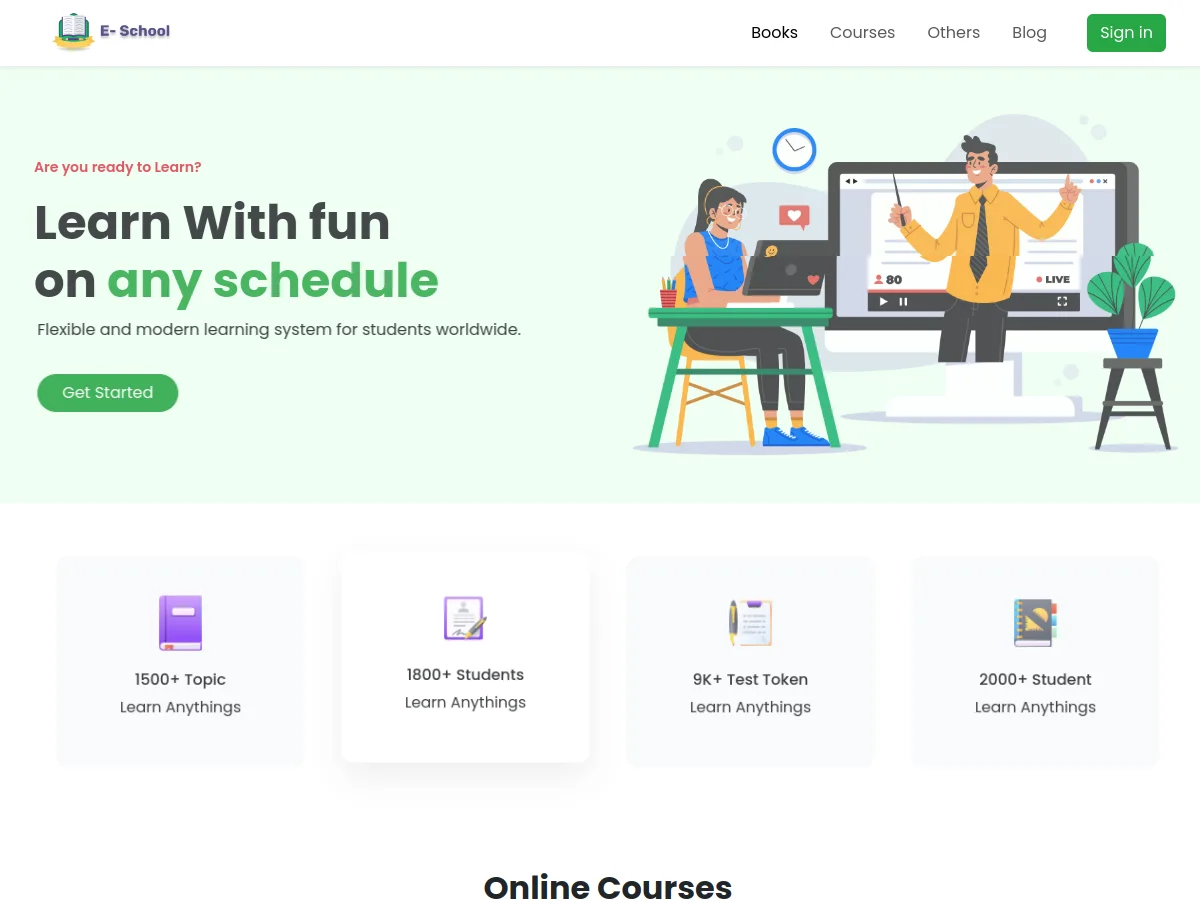 E-School online learning platform