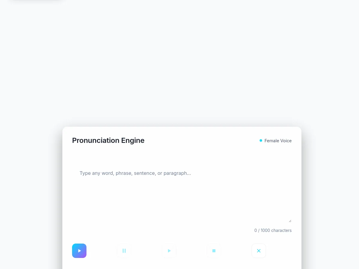 English pronunciation text-to-speech tool